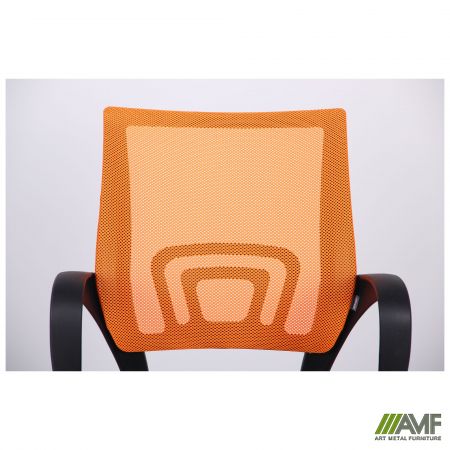 Фото  - Кресло Веб сиденье Сетка черная/спинка Сетка оранжевая
