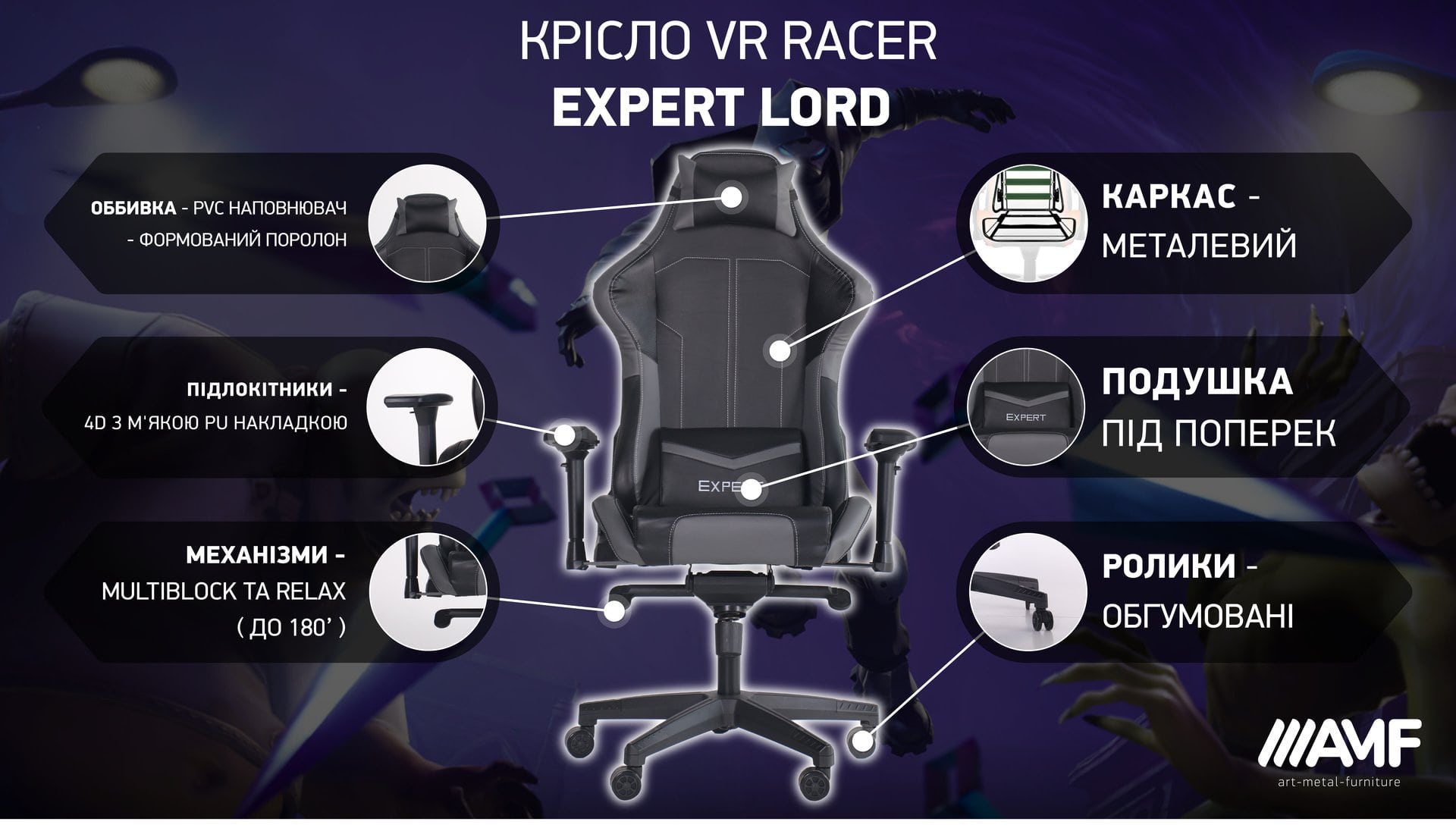 Кресло VR Racer Expert Lord описание