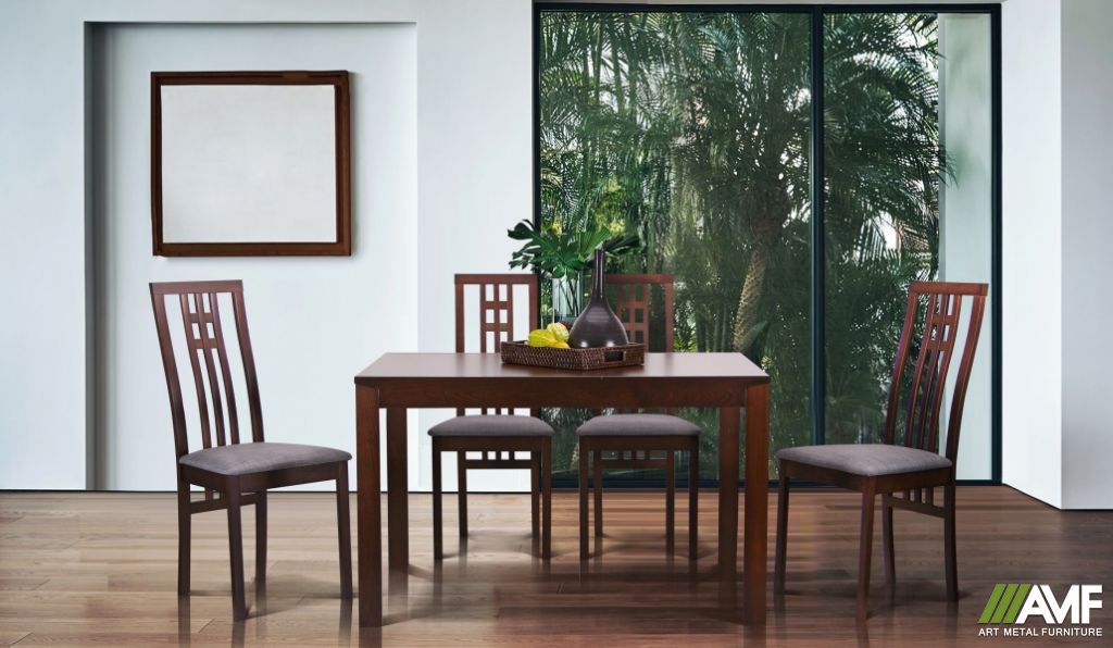 Обеденный комплект стол Милтон + стулья Клэр Графит