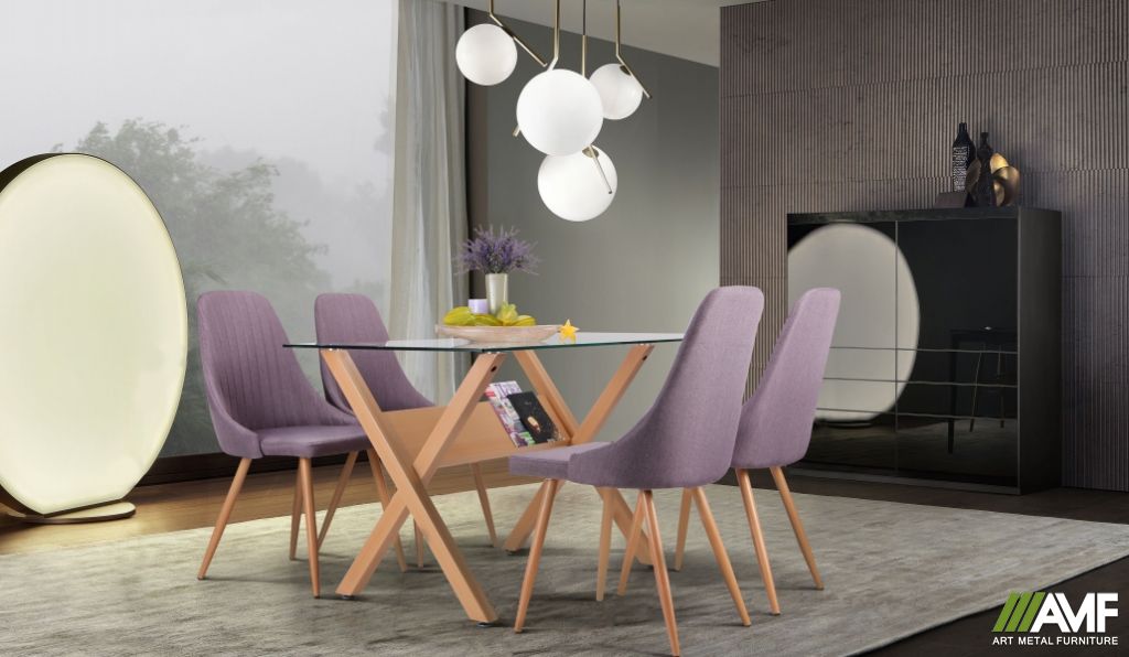 Обеденный комплект стол Maple + стулья Jasmine Cappuccino
