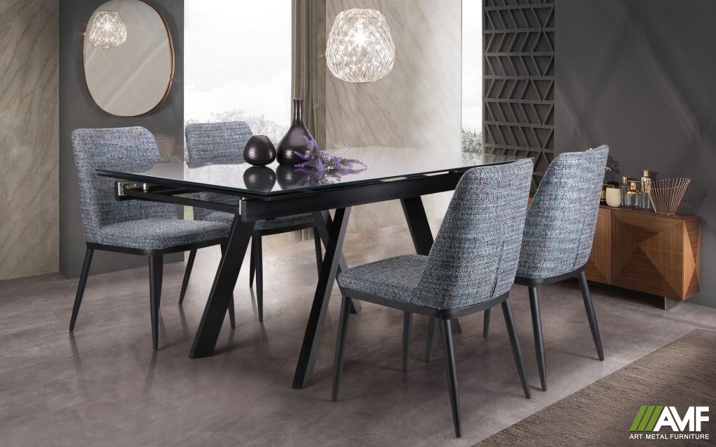 Обеденный комплект стол Андалусия + стулья Витторио Бирюза
