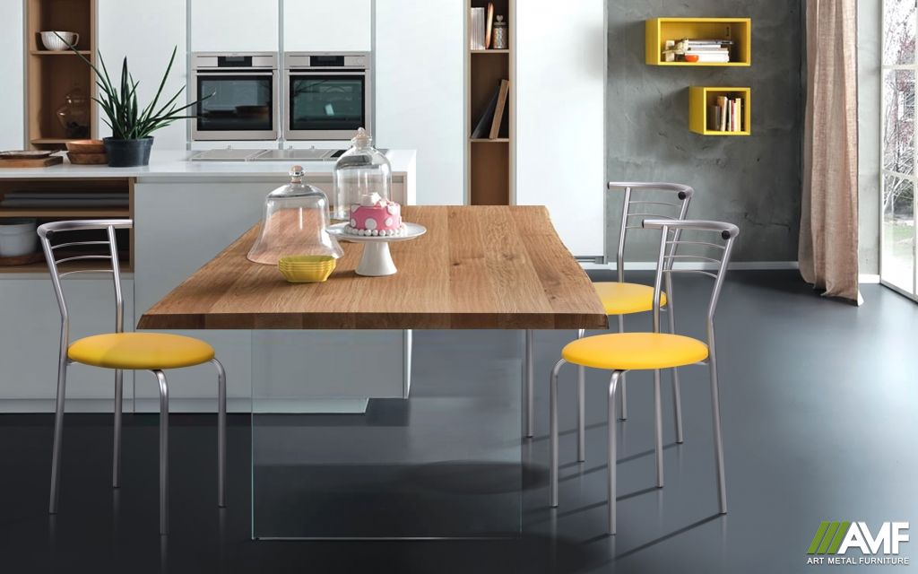 Комплект кухонных стульев Маркос Хром Неаполь-55