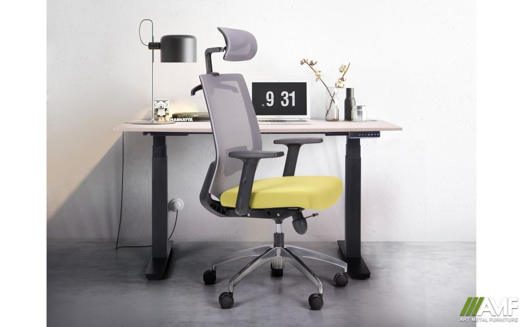 Домашний кабинет стол Rise + кресло Install Grey/Green