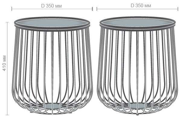 Характеристики Стол Lourie, черный