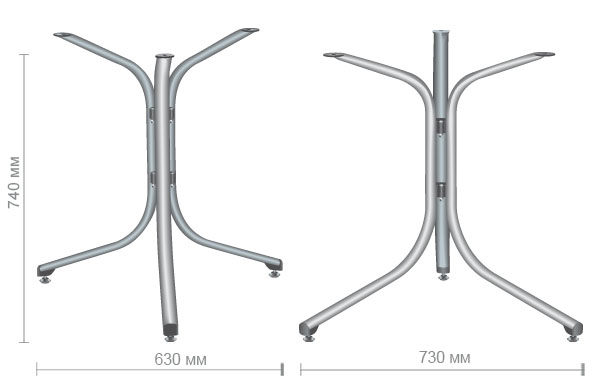 Характеристики База Алия Y хром, пластик серый