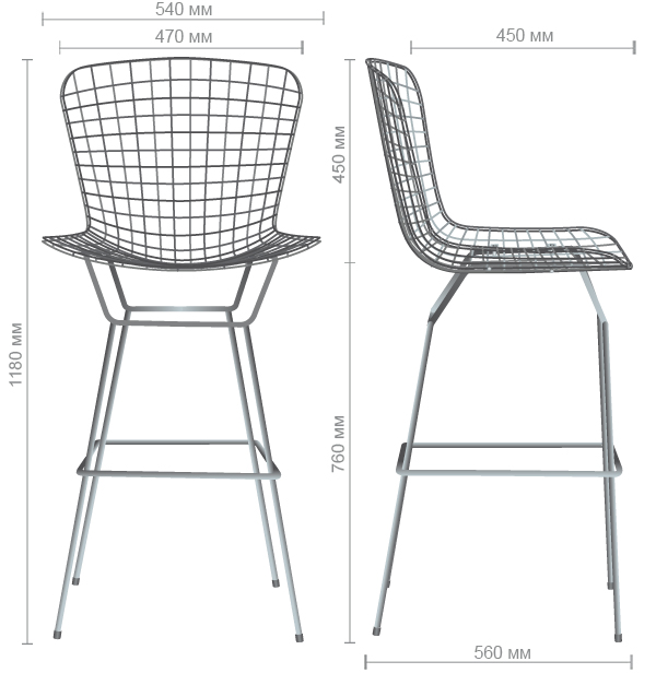 Характеристики Барный стул Todi, rose gold
