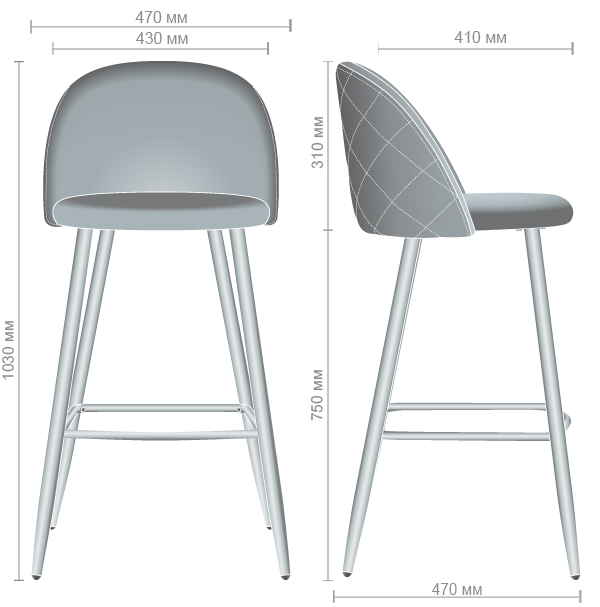 Характеристики Барный стул Bellini бук/pink