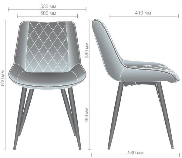 Характеристики Стул обеденный  Betty black/amazon green