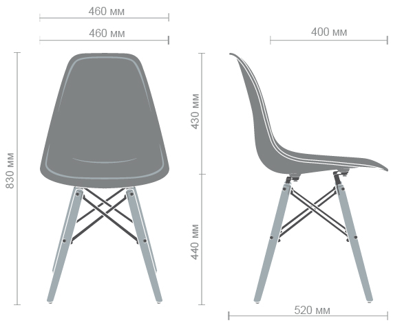 Характеристики Стул Aster RL Wood Пластик Белый