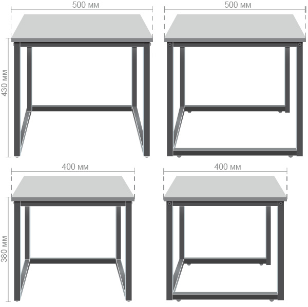 Характеристики Комплект журнальных столов ROMAN 2 в 1